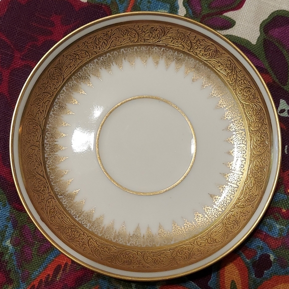 Limoges gold trim tea cup & saucer - Picture 3 of 10